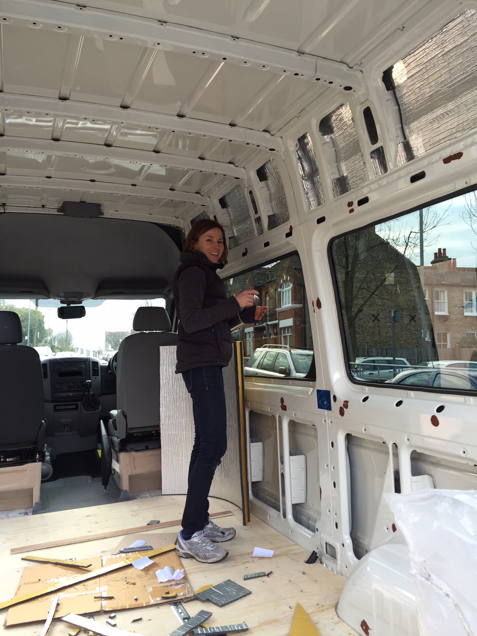 Insulating the van with Thermoliner