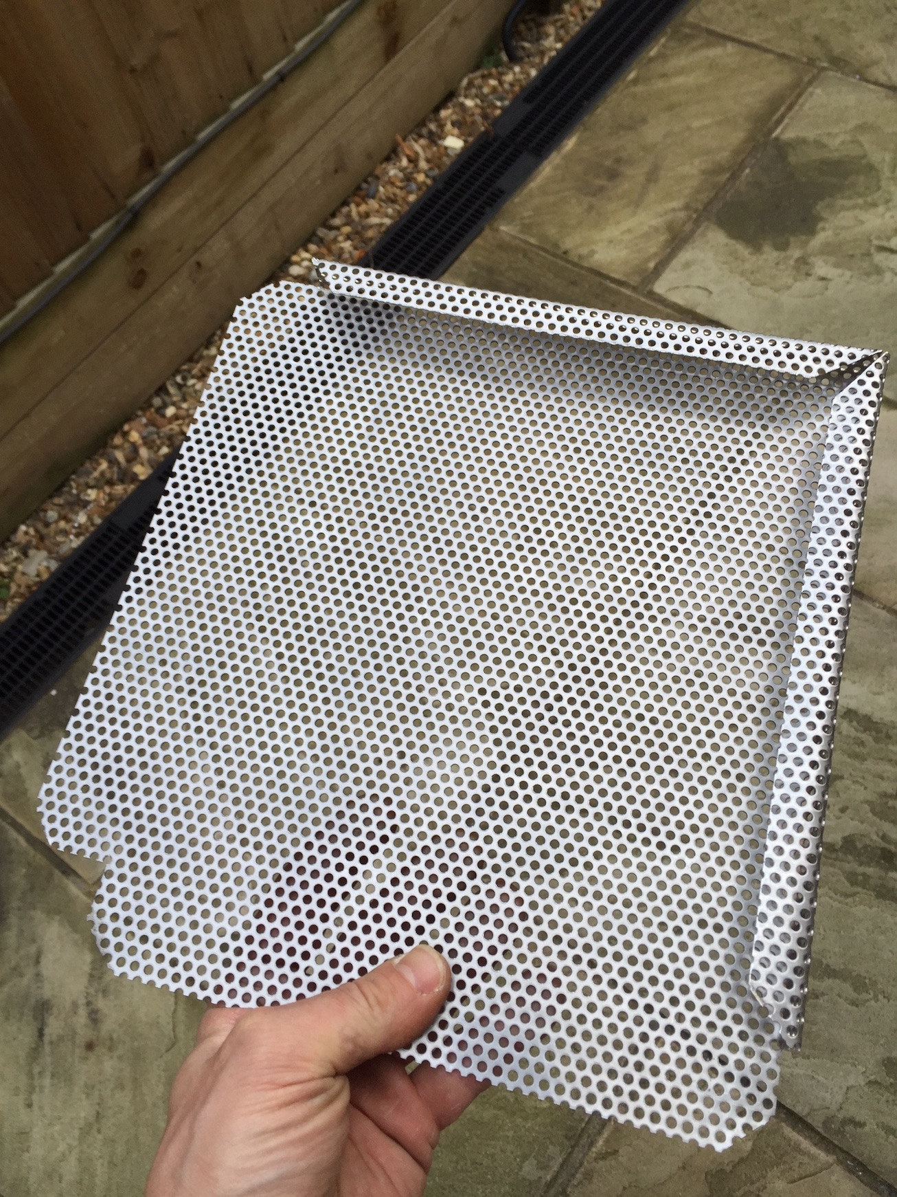 Perforated stainless steel mesh